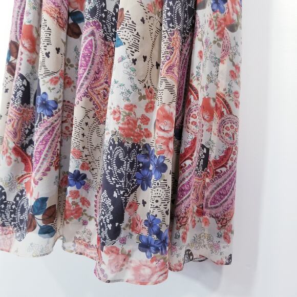 Adrianna Papell Printed SILK Halter Fit & Flare Dress - Picture 7 of 12